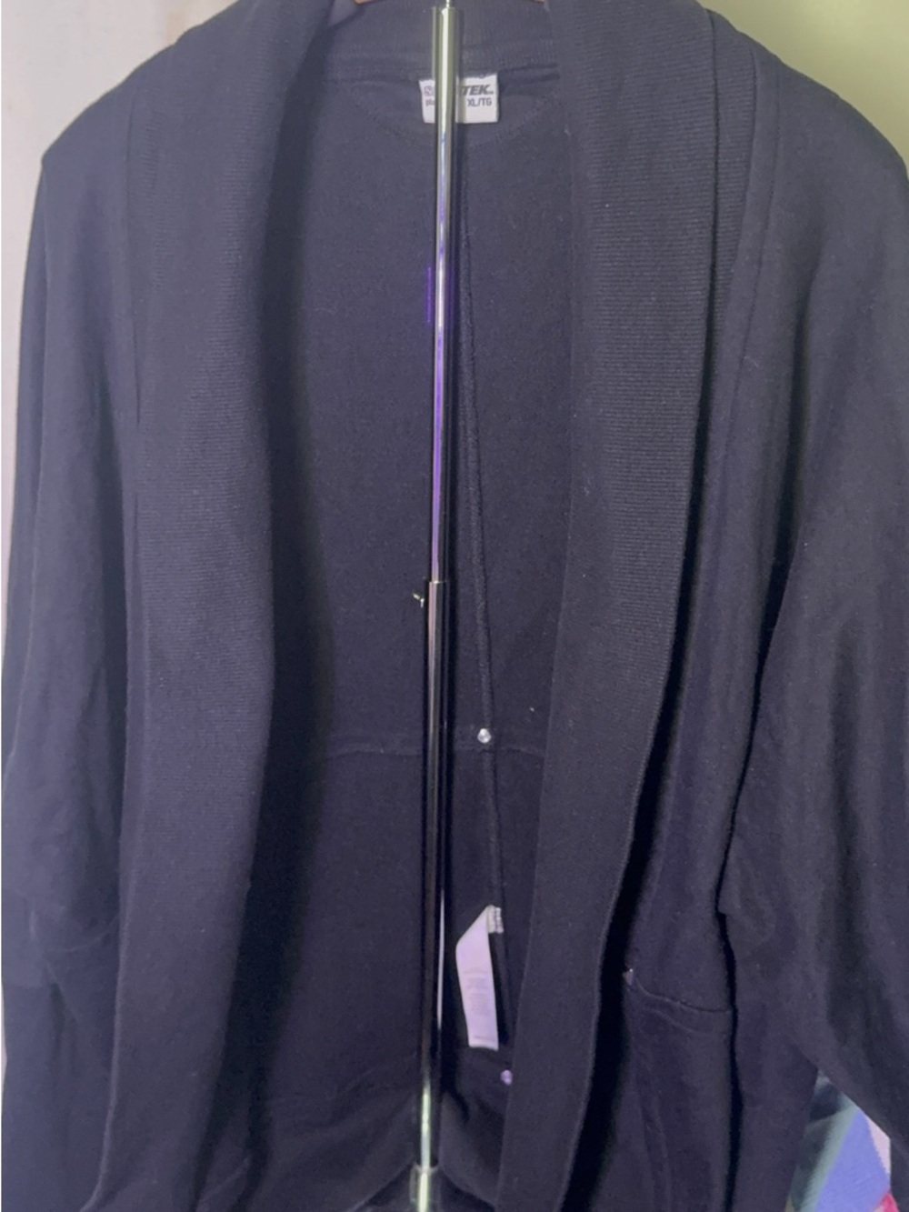 tek gear women’s black Shawl Collar Cardigan